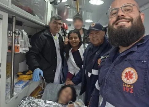 Bebê nasce dentro de ambulância do Samu durante atendimento em Curitiba